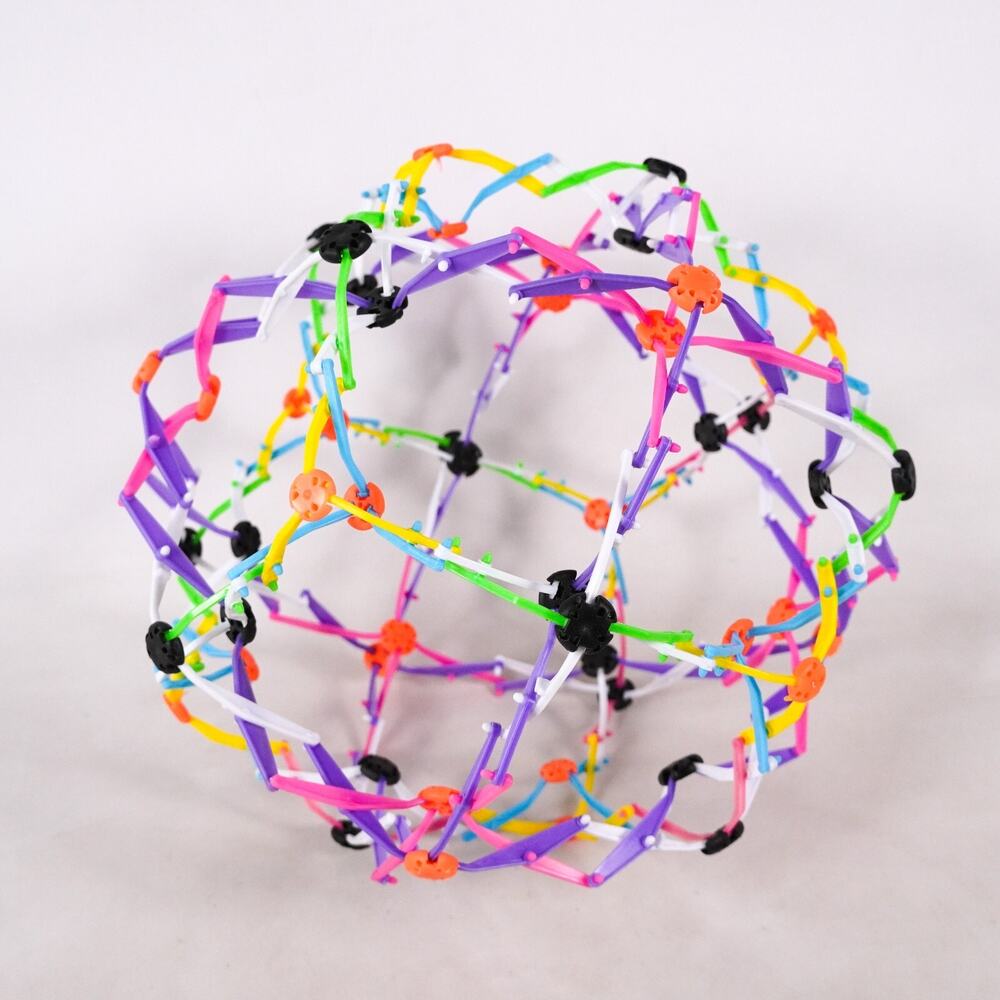 Hoberman Colorful Expanding Ball Rainbow Sphere Science Sensory Toy Orb 6"-13"